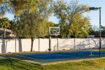 Pickle ball court and half court basketball